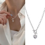 오토버클 하트체인 목걸이 기본 체인 레이어드