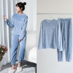 여성 겨울잠옷 수면잠옷 따뜻한 캠핑 극세사잠옷