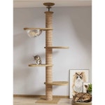원목캣타워 천장 기둥형 투명해먹 베이직 기본형 고양이 대형 18 원목 놀이터 캣폴 기본 1 세트17 3 페달