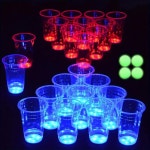 술잔세트 반짝이는 LED 맥주 파티 컵 세트 빛나는 컵 공 어둠 속에서 생일 웨딩 할로윈 장식 10 개 22 개