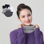 남성 여성 목 보호 페이크 레이어드 베이직 목폴라