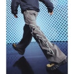 트래블 아플리케 데님 팬츠