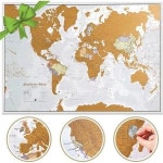 스크래치 더 월드 트래블 맵 오프 포스터 XLarge 23 x 33 Maps International Map Making 50년 Country