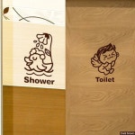 아기천사와 오리 Toilet 화장실 포인트스티커