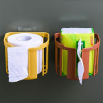 다용도 욕실용품 정리함 무타공 벽부착 휴지보관걸이