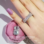 실버 컬러 신부 보석 세트 헤일로 약혼 반지 라운드 스터드 귀걸이 웨딩 선물 크리스마스 b 2 개 J6036