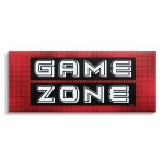 Stupell Industries Video Game Zone 패턴 캔버스 벽 아트 Yass Naffas Designs 디자인