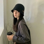 옆라벨벙거지모자 3컬러 버킷햇 여성버킷햇 여자모자