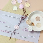 그라데이션 실링 왁스 스티커 엽서장식 편지장식 씰링 도장스티커 씰링스티커