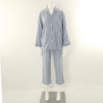 비너스 비너스 3피스 잠옷 리오셀 핀스트라이프 모던 심플 남성 여성 커플 파자마 상하 세트 VPA4418M VPA4418W