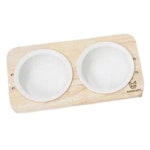 강아지 디자인 식기 2구 1P 고양이 밥그릇 물그릇