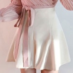 캐주얼 20 대 30 하에 웨스트 플레어 스커트 치마 하이 10 데일리룩 여자 학생