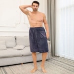 남자 웨어러블 목욕 스커트가운 샤워가운 홈웨어가운