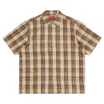 슈프림 메탈릭 체크 숏슬리브 셔츠