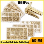 황동 인서트 너트 열 세트 3d 프린터 용 납땜 인두 팁 플라스틱 케이스 구리 핫멜트 M2 2 5 M3 M4 M5 M6