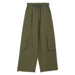 남자 캐주얼 카고 와이드팬츠 블랙 5N-PTA-Q006