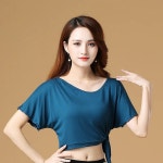 밸리댄스복 상의 바지 스커트 댄스 의상 연습복 탑 올 매치 짧은 소매 초급 동양