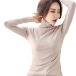 로로스키니 여성 기모 터틀넥 골지 폴로 니트 목 카라 폴라 티