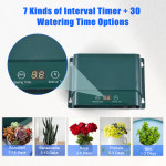 태양열 자동 물방울 관개 키트 정원용 급수 시스템 세트 7 가지 타이밍 모드 30 32 8FT