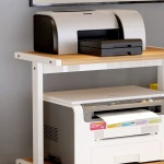 프린트선반 2단 받침대 사무실 브래킷 사무용 프린터 정리대 A타입 화이트스탠드 연호두보드