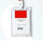 투명 사원증 아크릴 카드 케이스 세로형