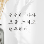 어썸투데이 감성 손글씨 레터링 스티커 천천히 가자 조금 느려도 행복하게 다짐 좌우명 글귀 천천히 가자 조금 느려도 행복하게 M LH-049