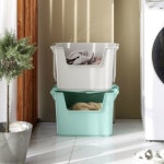 우림 수납 국산 바구니 민트 세탁바구니 분리수거함 W50 D33 3 H32 4개입