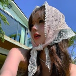 레이스 쁘띠 스카프 프릴 예쁜스카프