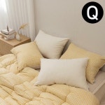 해피니 쿠키체크 소프트마이크로 차렵이불 패드세트 퀸 Q 이불 패드