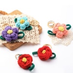 아트랄라 양말목공예 꽃 키링만들기 동백꽃 손뜨개 취미