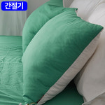 모모 간절기 베개커버 포레스트그린