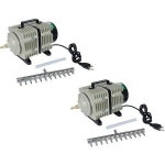 액티브 아쿠아 상업용 공기펌프 6구 20W 45L min 12 2 Pack