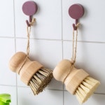 우드 다용도 주방 전복 조개 손질 브러쉬 세척 솔