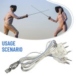 스포츠 펜싱 바디 코드 포일 케이블 핸드 라인 클램프 장비 에피