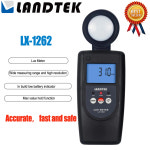 LANDTEK 럭스 미터 전문 계측기 광도 밝기 측정 Ln 빌드 로우 배터리 표시기에 LX-1262