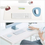 다니카 비스포크 와이드 가죽 데스크매트 책상 테이블 패드 로고각인 02 컵코스터 스머프블루 02 컵코스터 스머프블루