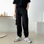 카고 포켓 바지 사계절 와이드 작업복 조거 팬츠