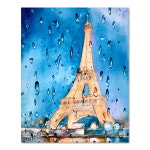 하비스 보석십자수 패브릭형 효야 비오는 날의 수채화 40x50