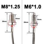 호환 열전쌍 m6 m8 나사 식 열 저항 온도 센서 온도 라인 프로브 k 유형
