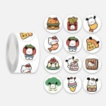 12종 강아지 고양이 푸드 원형 300pcs 다꾸 포장 스티커 S-677