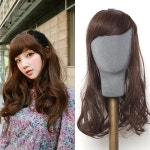 일체형 탑커버 정수리 가발 긴머리 앞머리 뱅 네츄럴블랙