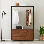 가구리빙 솔로 1200 3단 행거 서랍장 이동식