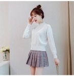 가을 겨울 여성 짧은 스웨터 두꺼운 느슨한 레저 컬러 점퍼 탑 학생 소녀 H9510