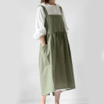 셔링코튼 원피스 방수 카페 꽃집 어린이집 앞치마