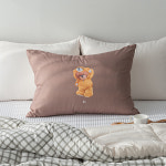 해피니 프린팅 마이크로화이바 먼지없는 베개커버 허니베어 베개솜 별매