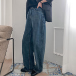 즈본 루즈핏 댄디 시크릿 슬라우치 여성 배기 청바지 J2011