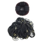 루머스 오당고 똥머리 도구 벨크로 슬림 머리끈 100p 2세트 HU011 HU095