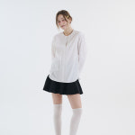 VOYONN 레이스 라운드넥 셔츠 화이트 0101