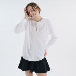 VOYONN 레이스 라운드넥 셔츠 화이트 0101