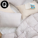 해피니 쿠키체크 소프트마이크로 차렵이불 패드세트 퀸 Q 이불 패드